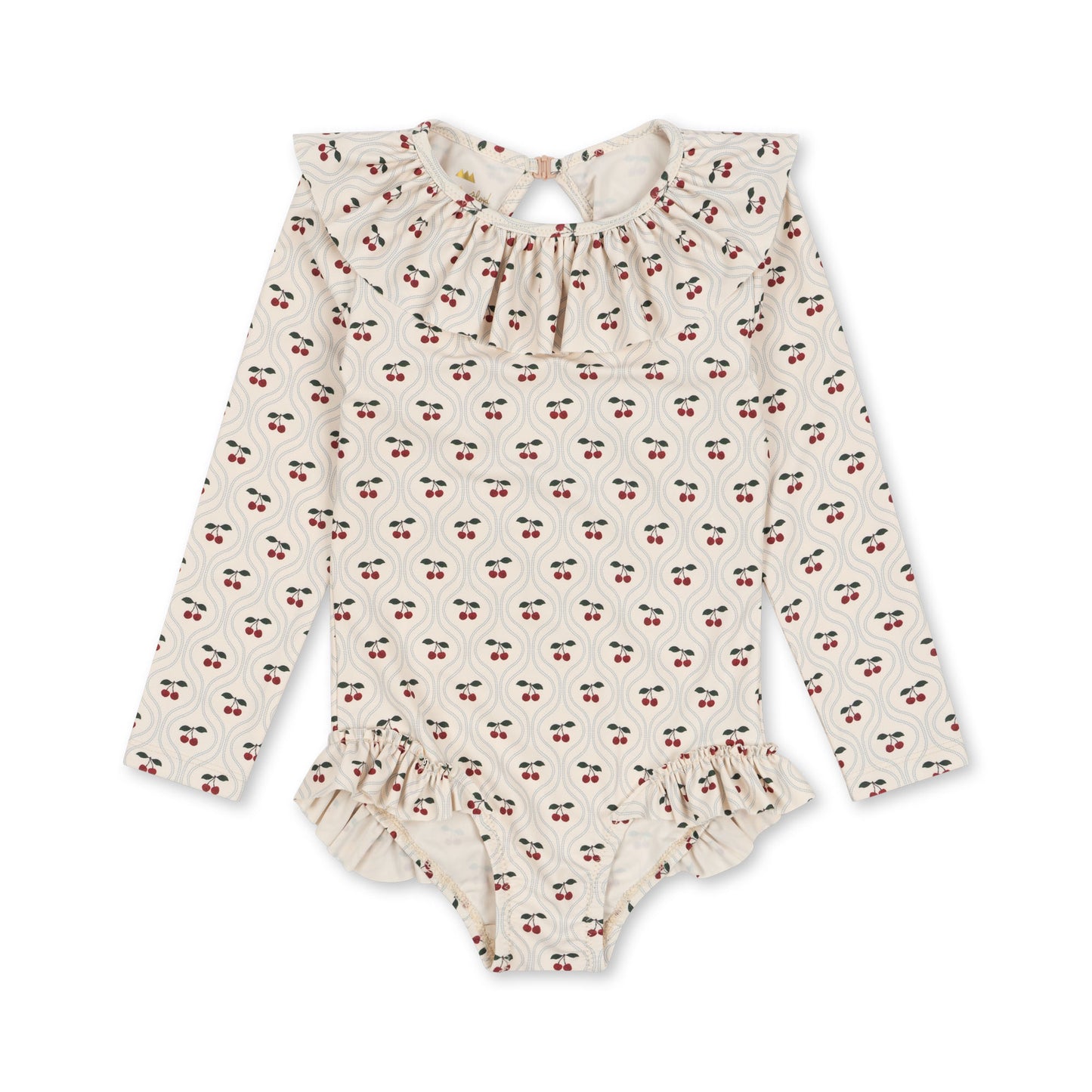 Konges Sløjd Manuca Long Sleeved Swimsuit - Cherry Motif